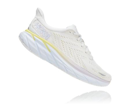 Hoka One One Clifton 8 - Tenis Corrida Estrada Mulher Branco | PT-UrTFzph